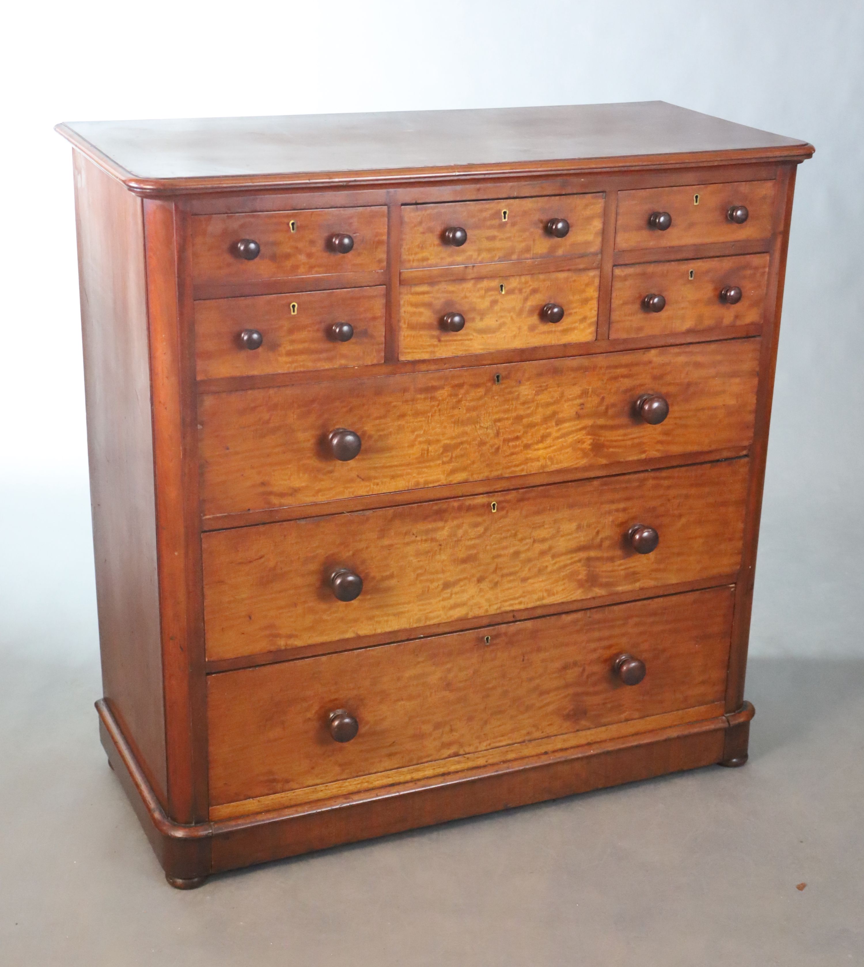 A Victorian mahogany chest, W.119.5cm D.52cm H.119.5cm